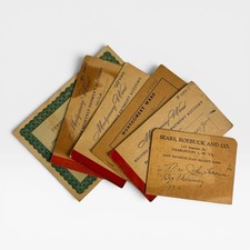 MONTGOMERY WARD & SEARS ROEBUCK and CO Vintage 1940s Payment Book LOT Ephemera