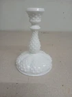 ​Vintage Fenton White Milk Glass Hobnail Candlestick Holder Taper JA 1065