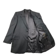 Jos. A. Bank Signature Gold 44L Blazer Wool Birdseye Weave Jacket Charcoal Gray