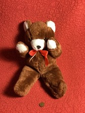 14" vintage" Knickerbocker brown bear white nose ears paws plush stuffed