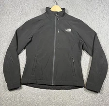 The North Face Jacket Womens Small Black Softshell Fleece Lined Full Zip Outdoor