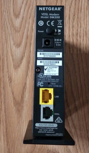 Netgear VDSL/ADSL Modem DM200 Verizon AT&T (Color: Black) WORKS USED - Picture 5 of 21