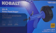 Kobalt 25ft Auto-Feeder Auger Hand or Drill 4891698 1/4IN × 25FT NEW