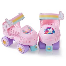 Kids Roller Skates for Girls and Boys Age 2-4 Years Old,Adjustable Quad Toddl...