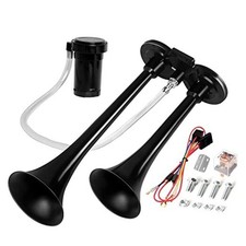 Air Horn for Truck Boats Car, 150DB Super Loud Train Horns Kit with Dual Black