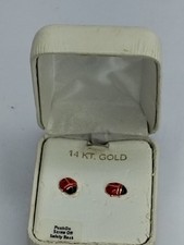 14 KT Gold Ladybug Earrings