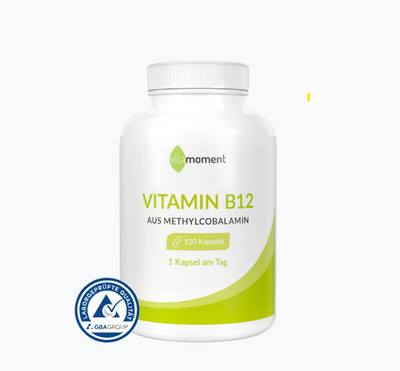 Vitamin-B12-120 Kapseln Hochdosiert als bioaktive Form Methylcobalamin