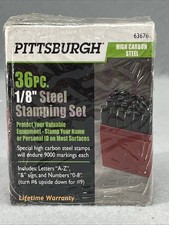 Pittsburgh 36 piece 1/8" Steel Stamping Set Brand New Carpentry Label Crafting