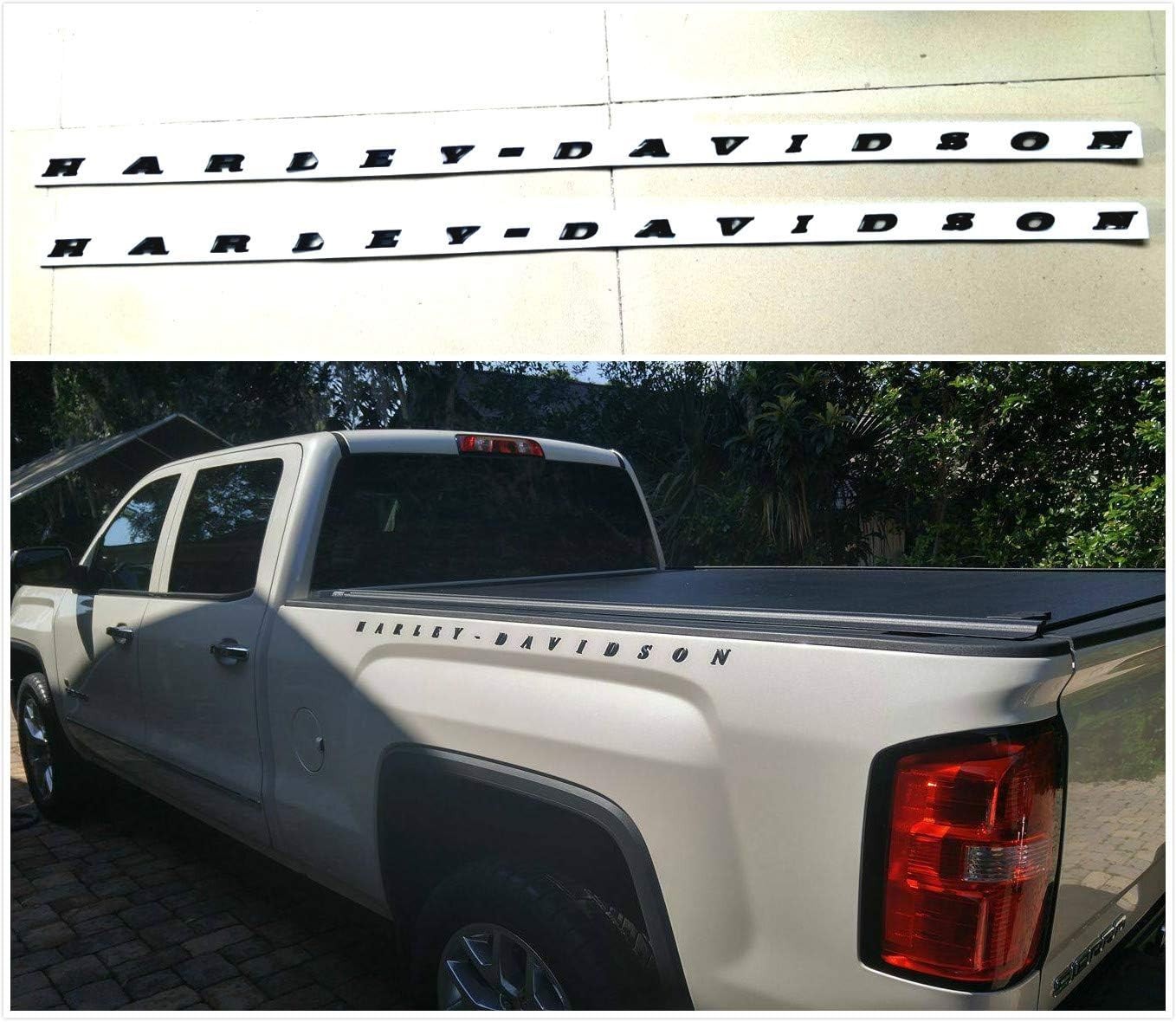 Lolosale Custom Harley Bedside Davidson EMBLEM 3D BLACK BADGES For F150 F250 ...