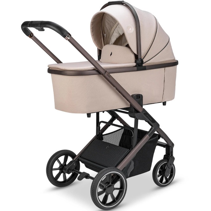 Passeggino combinato Juntos 2 in 1 con culla e materasso, 22 kg, beige - B
