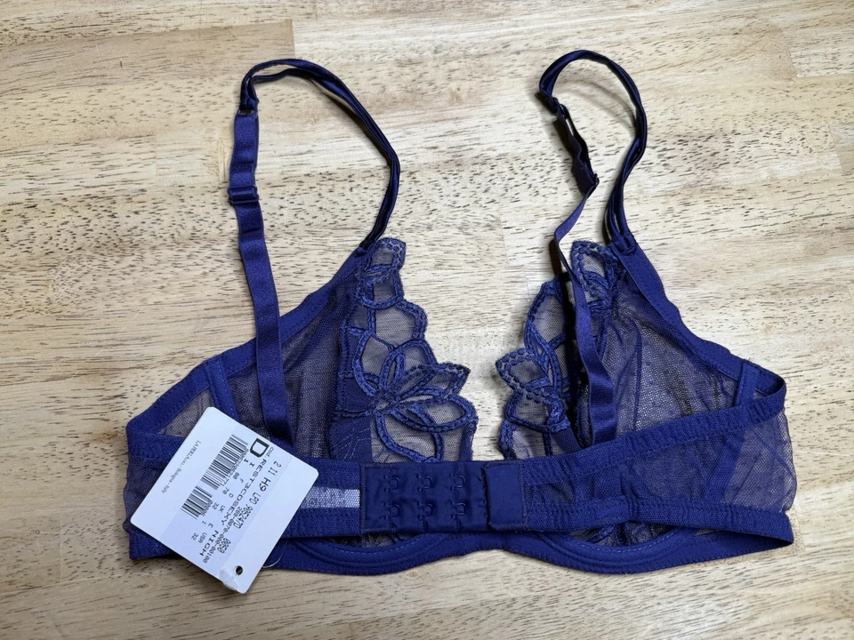 Sujetador La Perla Rest3CDSEXY Noche 9052470 Púrpura Encaje Con Aros 32D Foto 2 de 4