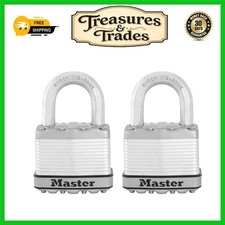Superior Security Weatherproof Laminated Steel Padlocks 2-Pack Keyed Alike