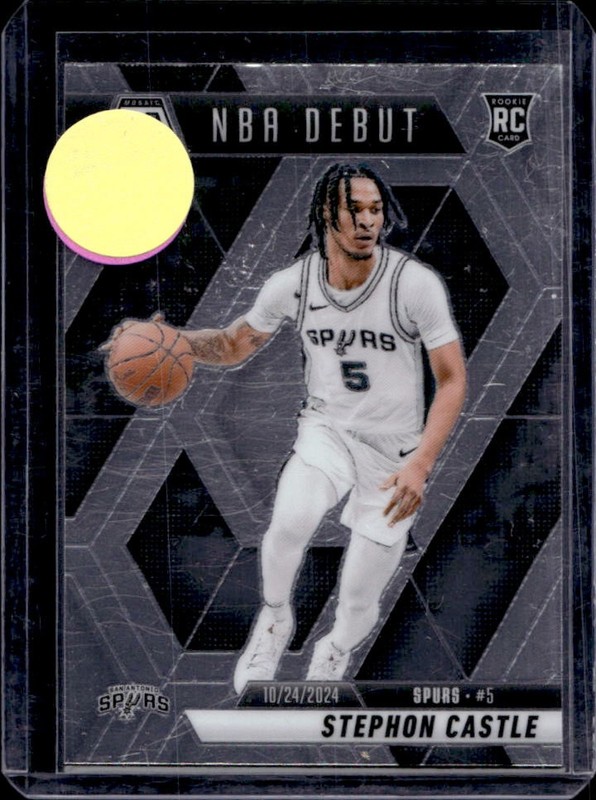 2024-25 Panini Mosaic Stephon Castle RC Rookie NBA Debut #267 Spurs