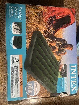 Intex Prestige Downy Airbed Kit with Hand Held Battery Pump, Twin 66967E