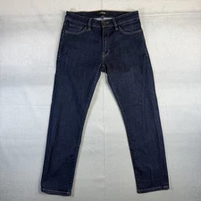 34 Heritage Courage Jeans Mens 32x28* Blue Dark Wash Straight Stretch Denim