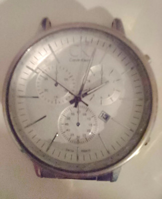 Calvin Klein Armbanduhr Quarz Edelstahl silber, Chronograph, Datum, analog