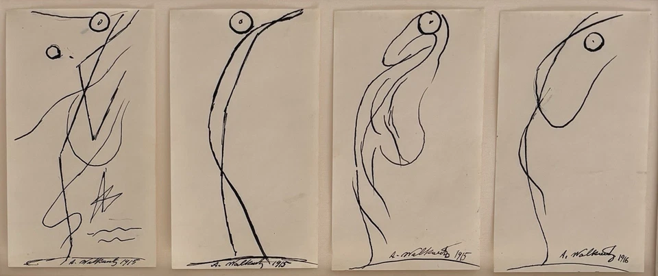 Abraham Walkowitz - Isadora Duncan - Modernist Drawing Original - Image 2 of 4