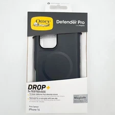 OtterBox Defender for MagSafe for iPhone 16 (without holster), Black Case
