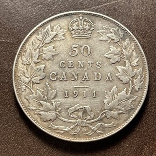 1911 Canada 50 Cents Silver Half Dollar Condition As Shown #93