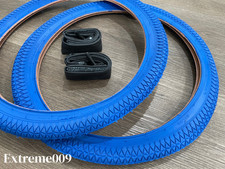 20" x 1.95 Bicycle BLUE BMX Bike Street Tires  Tubes 20x1.95