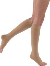 JOBST Relief Knee-High, Open Toe, Grip Top, 30-40mmHg Size: XL Beige