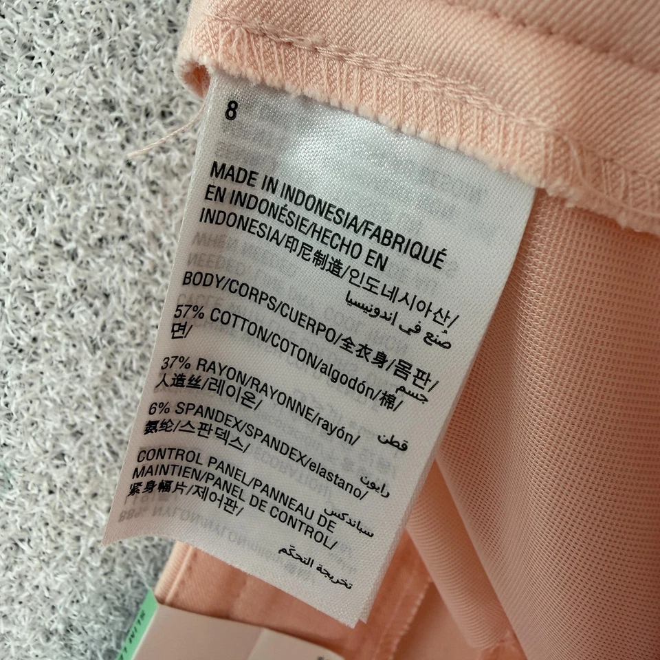 Pantalones Alfani para mujer 8 rubor rosa pierna delgada tobillo control abdomen elástico tirar Foto 4 de 4