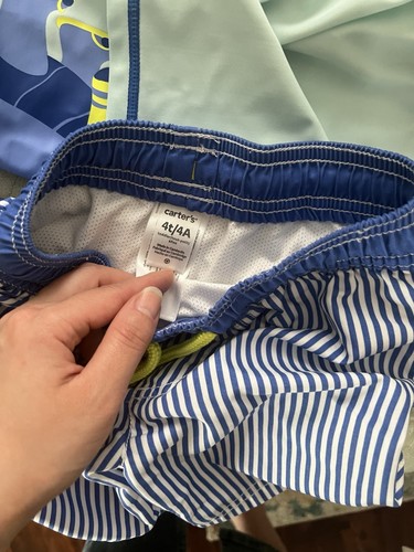 Carter's Baby And Toddler Boys' 2-Piece Swimsuit 4T Swimwear Preown - Picture 5 of 5