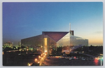 Postcard a crystal cathedral sunset Garden Grove, California