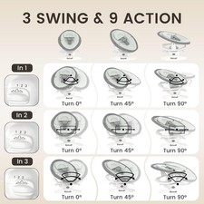 Baby Swing For Infants With Motion Detection, Electric Baby Swing With 3 Swing M