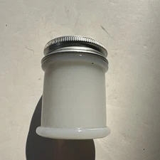 Vintage Musterole Cleveland Antique Milk Glass Jar Bottle Old Medical Medicines