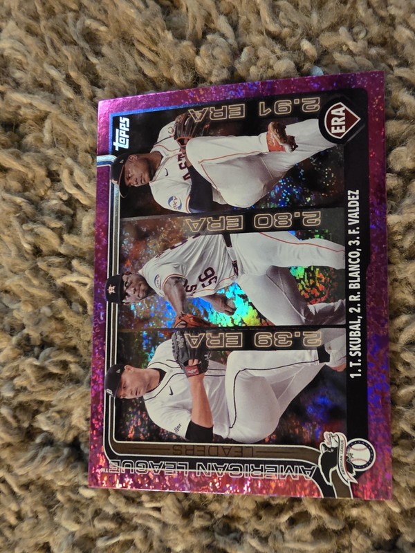 2025 Topps American Leaders ERA Leaders Purple Crackle