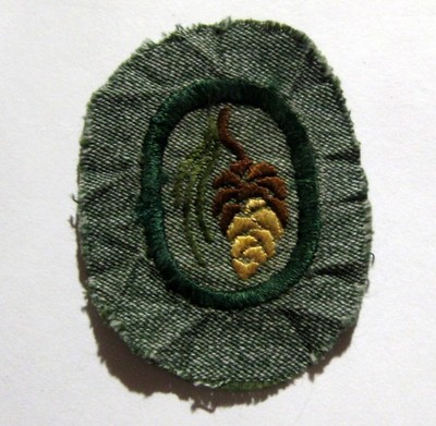 Vintage 1933-1938 Girl Scout PINE CONE TROOP CREST Grey Green Tree Patch Badge