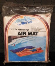 Vtg 1983 Intex The Wet Set Fabric/Vinyl Inflatable Air Mat Float 72  X 29  NEW