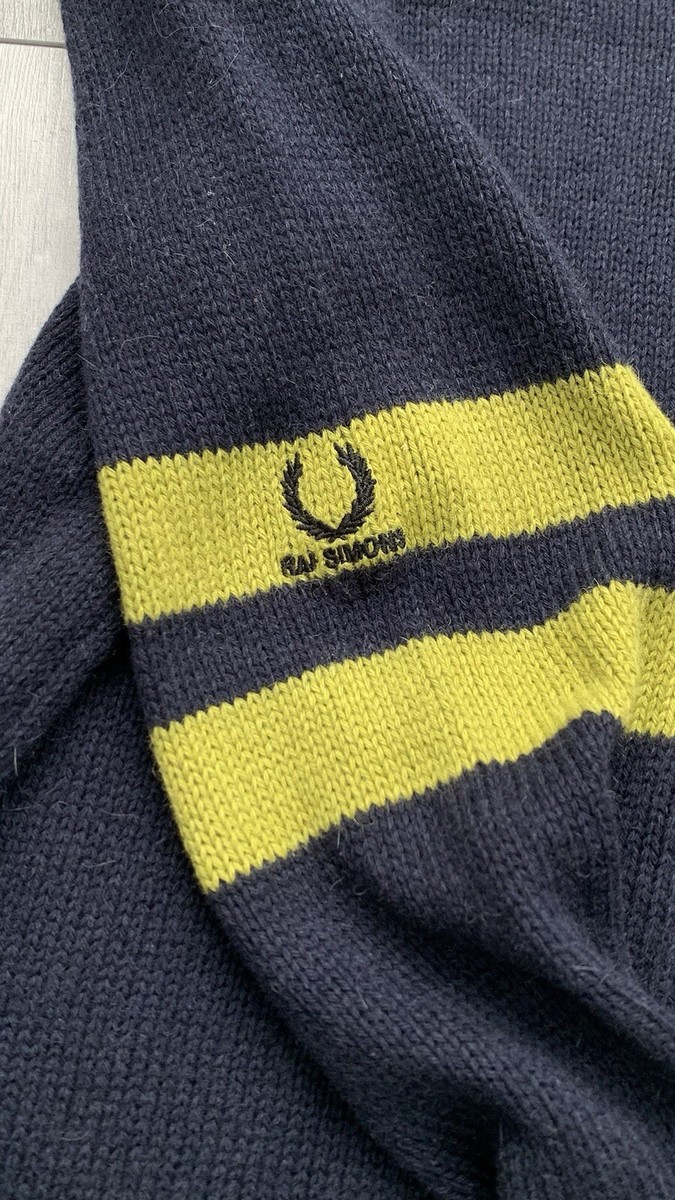 RAF SIMONS x FRED PERRY Knit Sweater Long Size 40 Good Condition