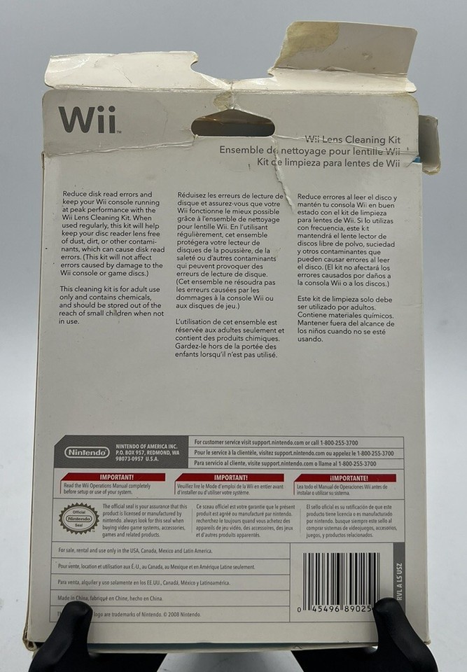 Nintendo Wii Lens Cleaning Kit OEM Genuine Read Description 45496890254 eBay