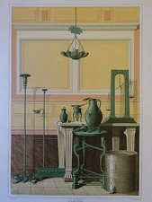 Antiquities Chromolithograph Print Pompei Architecture G. Abate