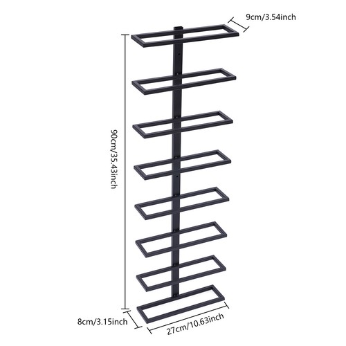 Wine Rack, Wall Mounted Wood Wine Rack, Wine Bottle Holder Large Capacity - Bild 2 von 17