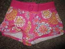 Girls Pink Multi-Colored The Childrens Place 7/8 Cotton Shorts GUC