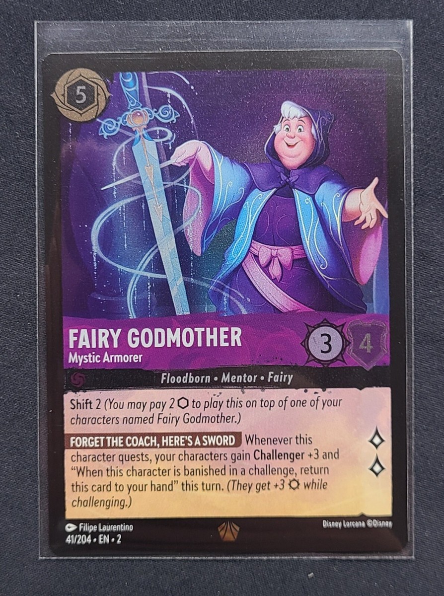 Disney Lorcana: Rise of the Floodborn - Fairy Godmother - 41/204 Legendary  Foil | eBay