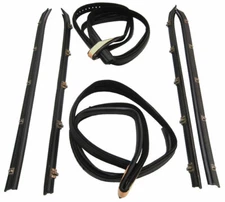 Glass run Window Channel & Sweep Belt Kit 73-87 Chevy GMC Pickup 73-91 Suburban 
