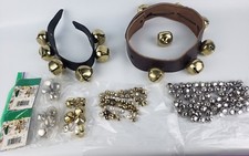 Lot of Metal Jingle Bells Christmas Different Sizes and Colors Crafts Hobby