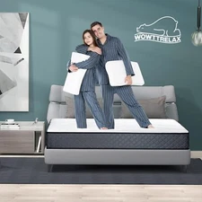 10 Inch Hybrid Mattress Pocket Innerspring Gel Memory Foam Mattress Medium Firm