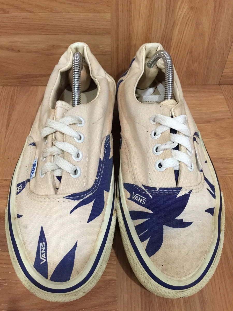 RARE!🌴 VANS ERA 95 Palm Leaf 80's Vintage USA Canvas Van Doren Men's 6 Weed