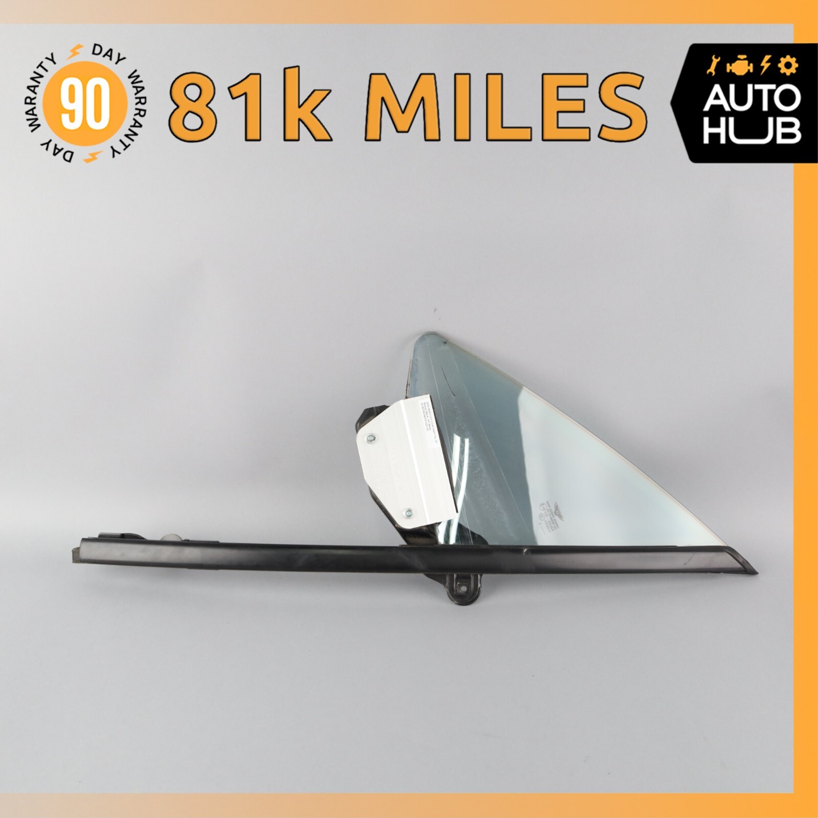 03-10 Bentley Continental GT Front Left Side Door Vent Window Glass OEM 81k