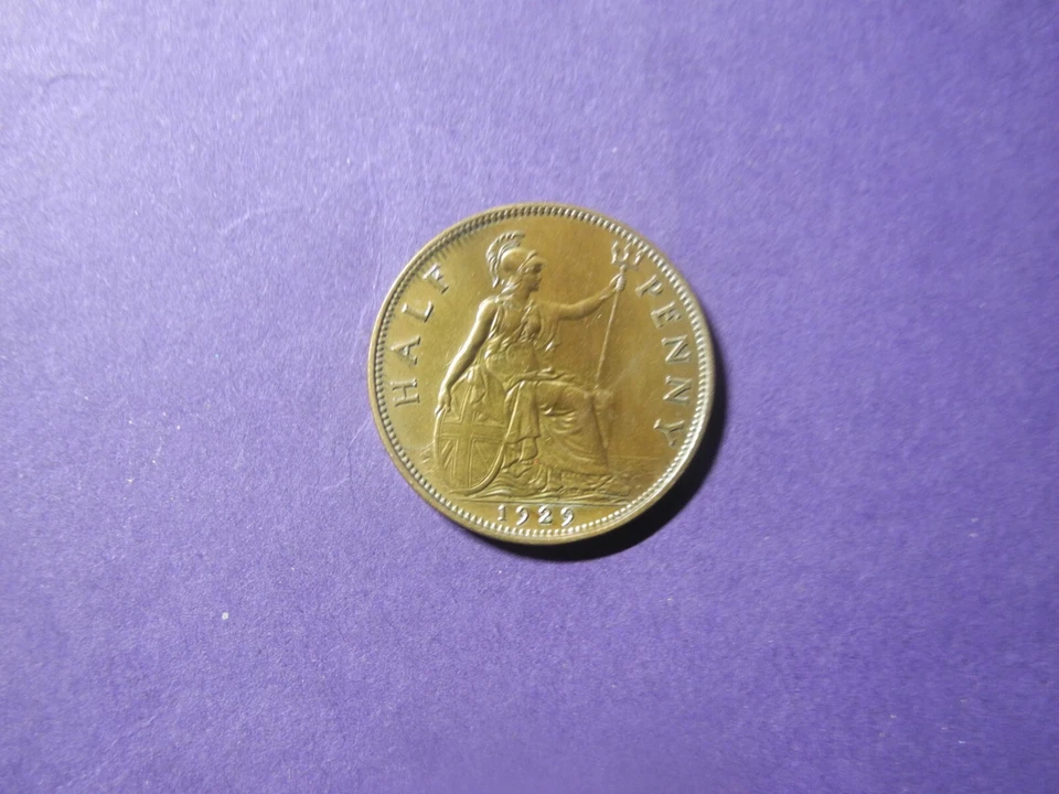 GBR959      - GREAT BRITAIN -  1/2   PENNY  -   1929 - Image 2 of 2