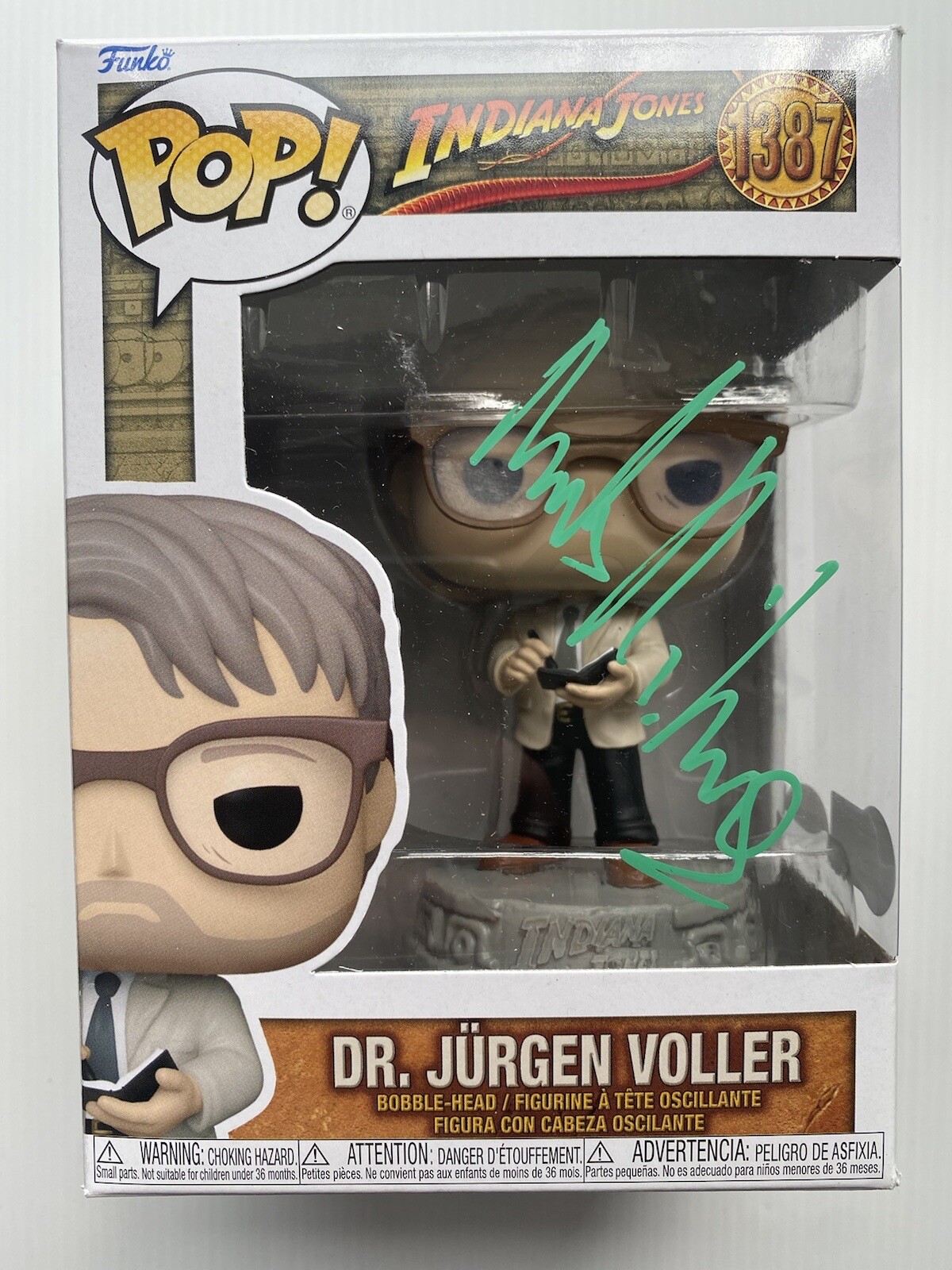 AUTÓGRAFO Mads Mikkelsen Dr. Jurgen Voller - Funko Pop Firmado por Indiana Jones ACOA