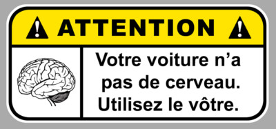 STICKER ACHTUNG STOP LUSTIG HUMORVOLL AUFKLEBER 12x5,5 AA195