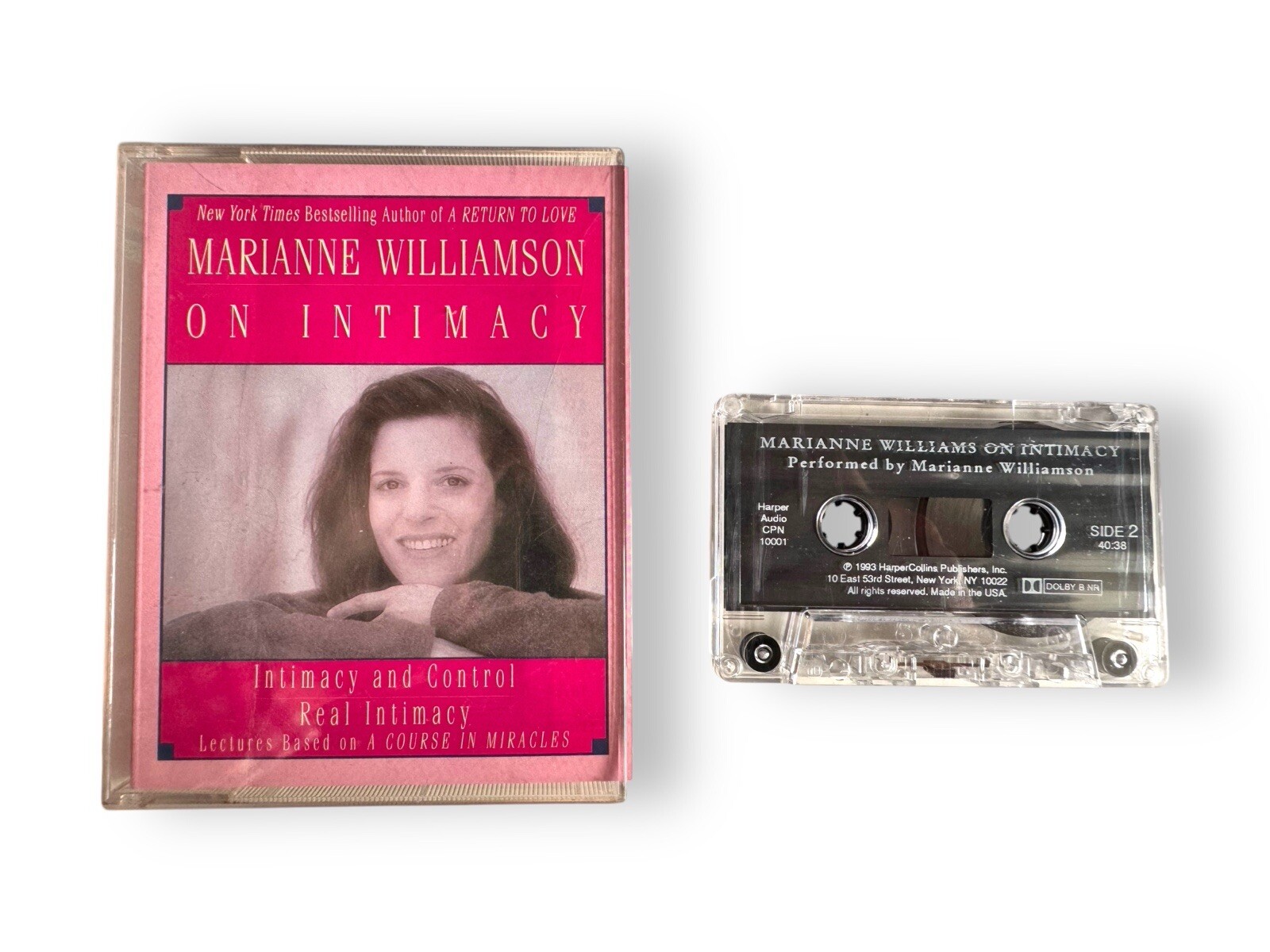 MARIANNE WILLIAMSON ON INTIMACY And Control Cassette Tape Audiobook 1993 audio.