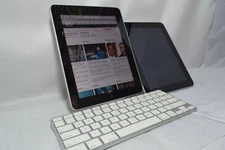 Lot of 2 - 1st Generation Apple iPad A1219 - 16/32GB & Keyboard Docking Station