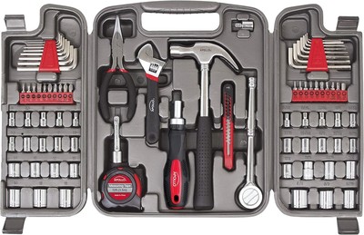 Apollo Tools 79 Piece Multi-Purpose SAE and Metric Tool Set 79-Piece, Gray 